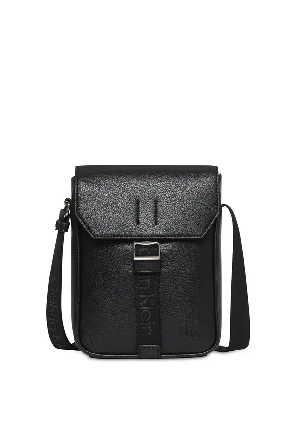 Calvin Klein CARGO FLAP REPORTER, UB1 Siyah Erkek Postacı Çantası