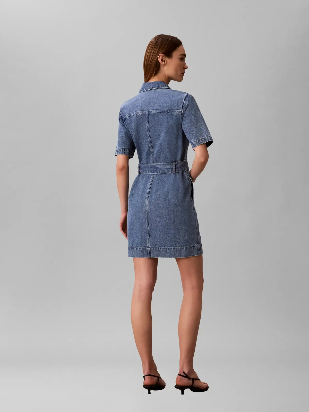 BELTED SHIRT DRESS R, YRC