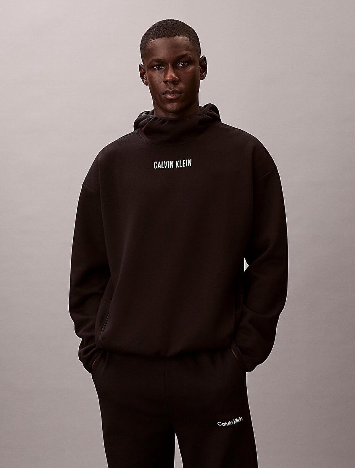 Calvin Klein HOODIE Siyah Erkek Kapüşonlu Sweatshirt