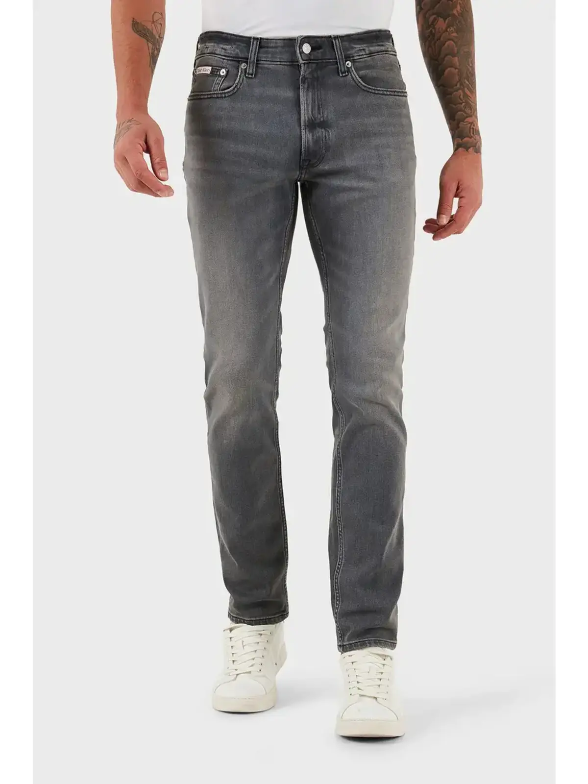 Calvin Klein SLIM TUMBLED ROCK ECO COOL JEAN Bej Erkek Jeans