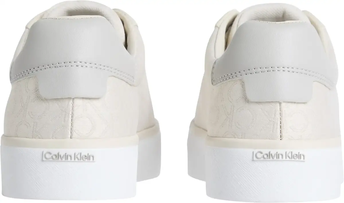 Calvin Klein VULC LACE UP - JACQ, 0F8 Krem Kadın Spor Ayakkabı & Sneaker