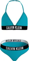 Calvin Klein TRIANGLE BIKINI SET Kadın Mavi Bikini Takımı