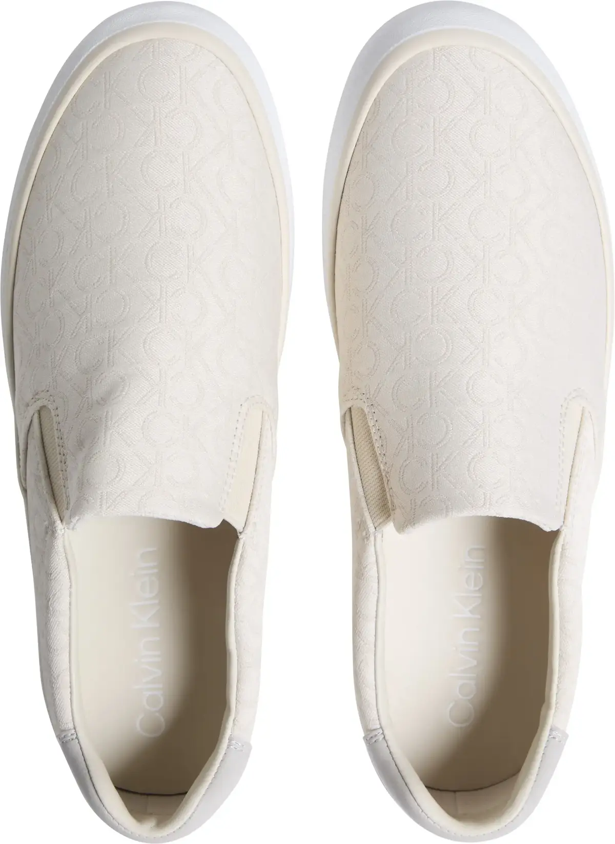 Calvin Klein VULC SLIP ON - JACQ, 0F8 Krem Kadın Spor Ayakkabı & Sneaker