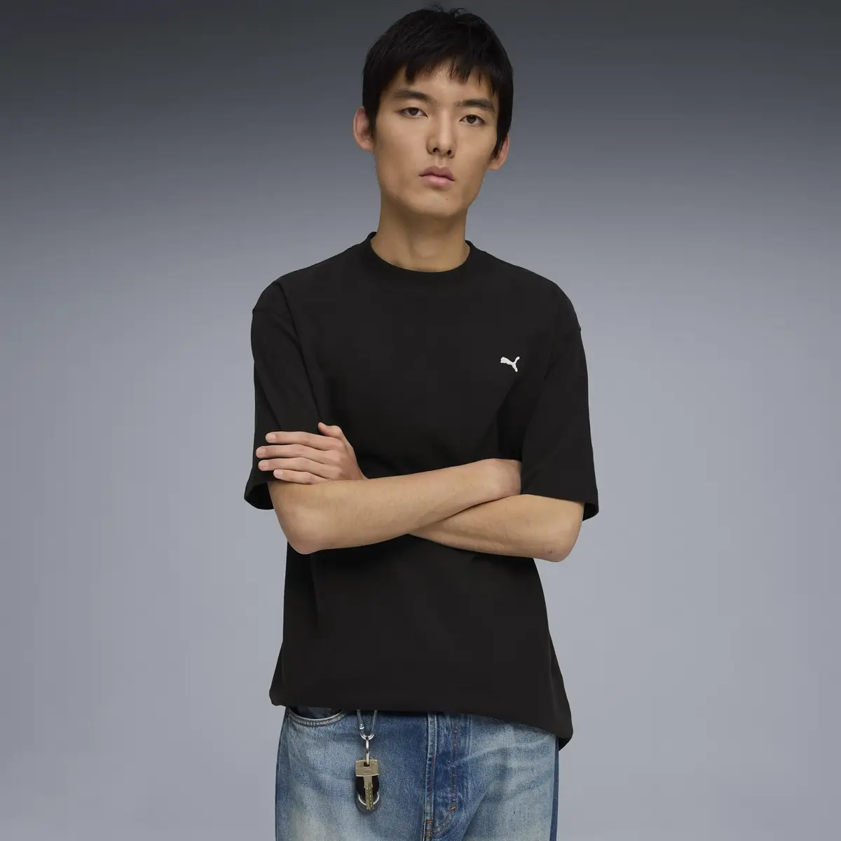Puma SELECT Essentials Tee Siyah Erkek T-Shirt