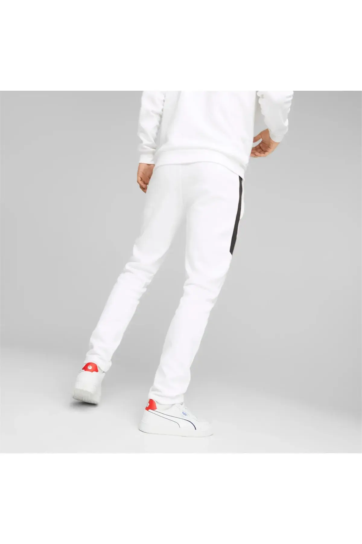 BMW MMS Sweat Pants, Slim Erkek Beyaz Eşofman Altı