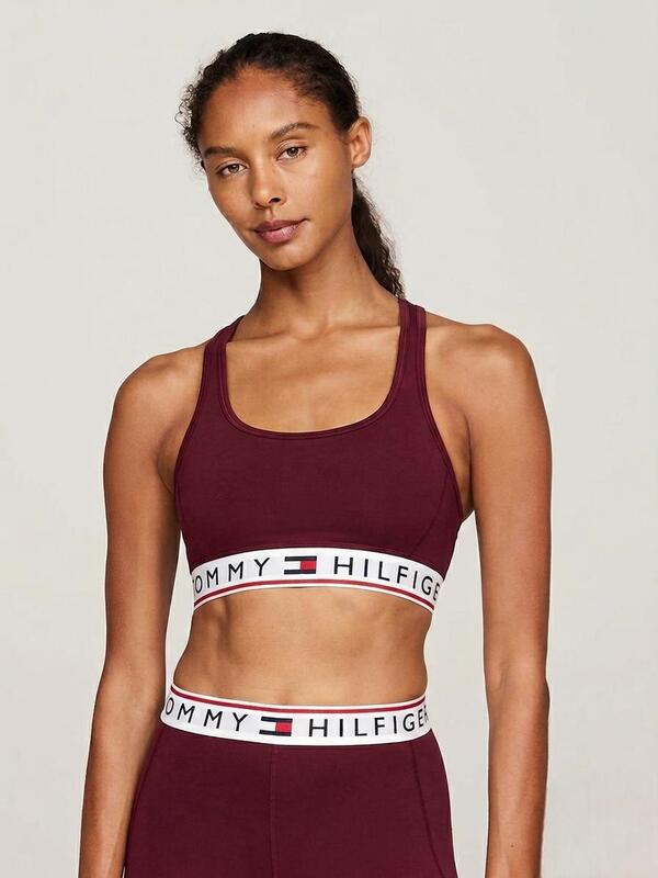 Tommy Hilfiger ESSENTIALS LOW INT Bordo Kadın Sporcu Sütyeni