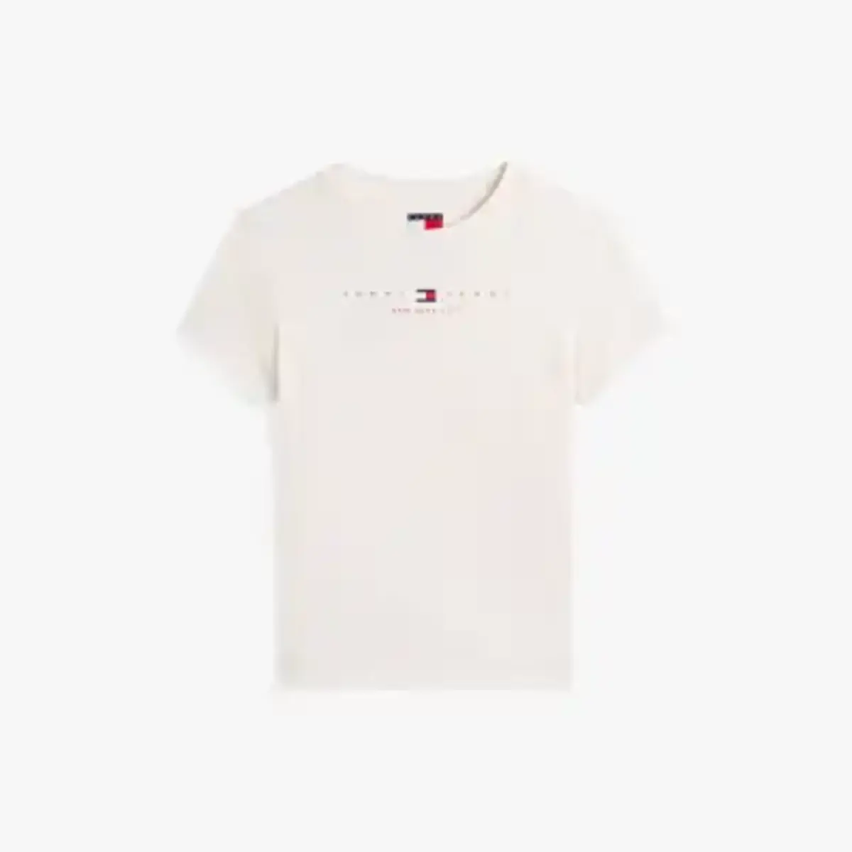 Tommy Hilfiger TJW SLIM TJ US LINEA, YBH Krem Kadın T-Shirt & Polo