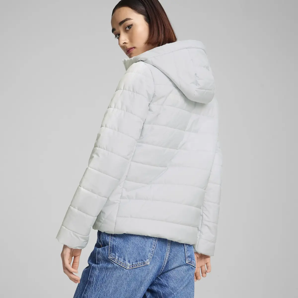 Puma ESS Padded Jacket Açık Gri Kadın Şişme Mont