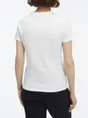 Calvin Klein CK EMB GRAPHIC SLIM, YAF Beyaz Kadın T-Shirt & Polo