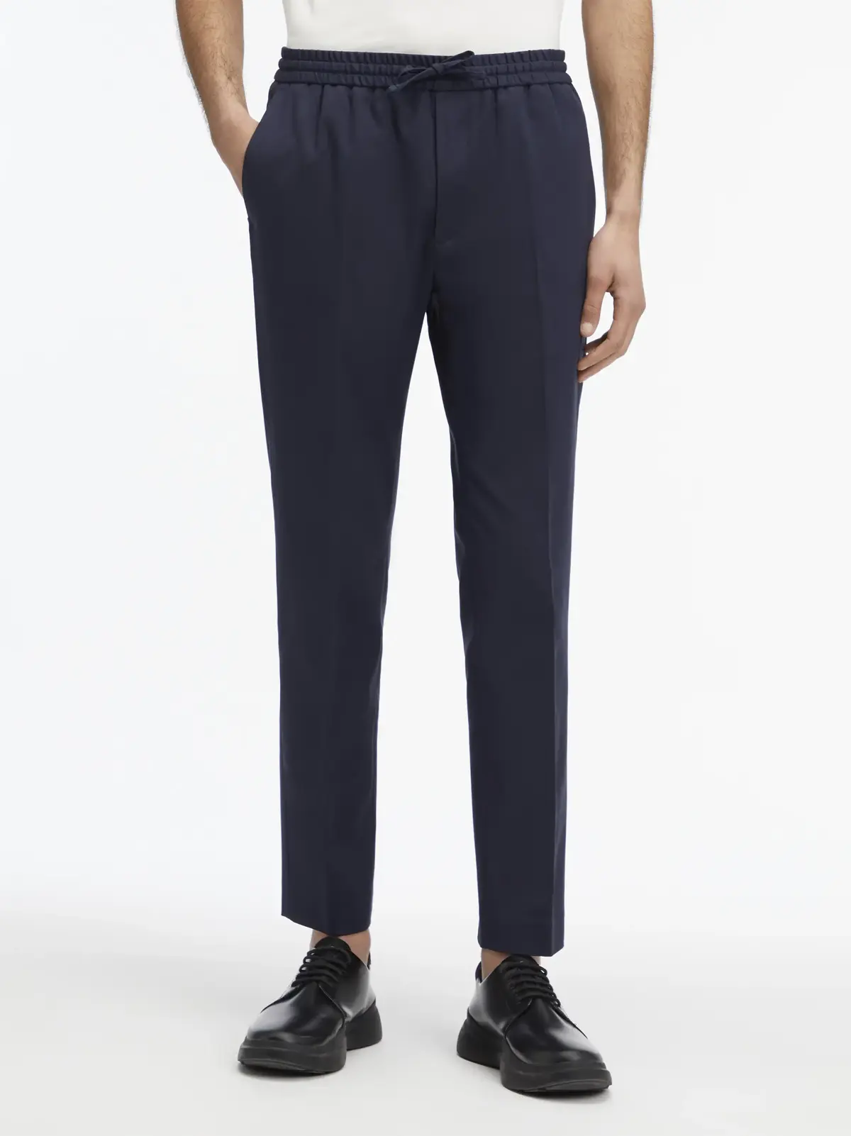 Calvin Klein COTTON VISCOSE TAPER, CHW Lacivert Erkek Pantolon