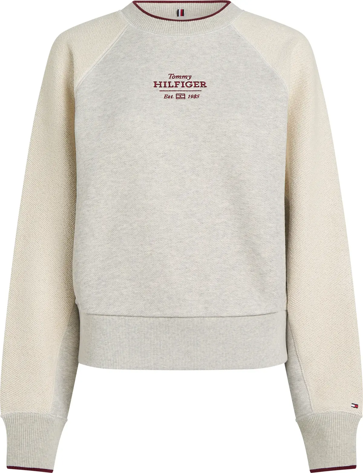 Tommy Hilfiger REG TEXTURE MONOTYPE, 01T Gri Kadın Sweatshirt