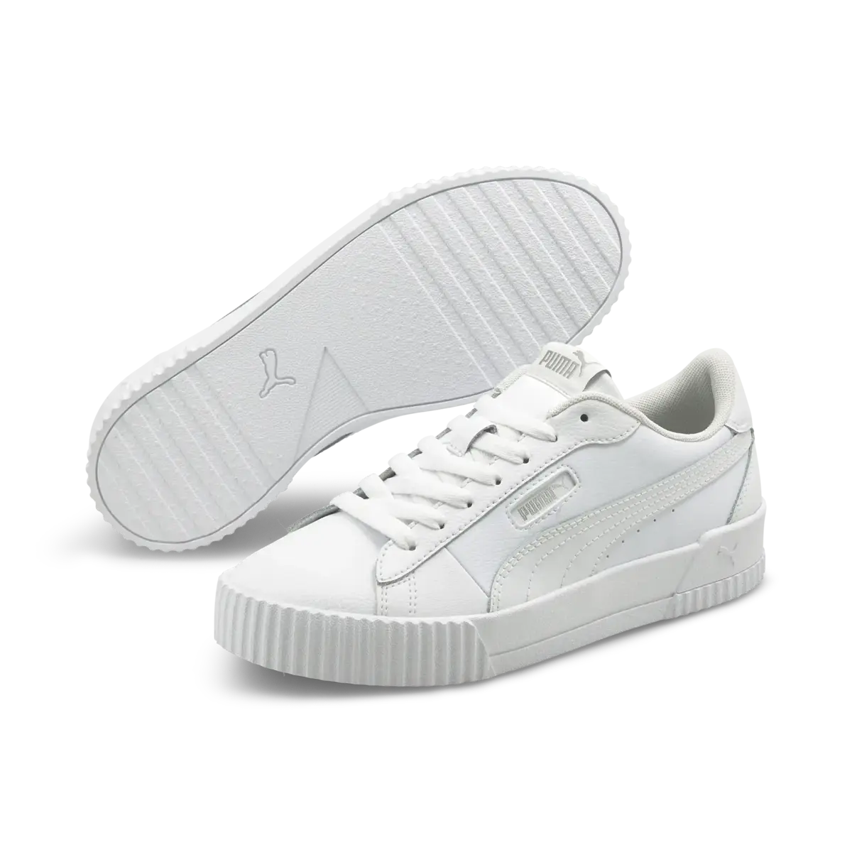 Puma Carina Crew Puma White-Puma White Beyaz Kadın Günlük Spor Ayakkabı