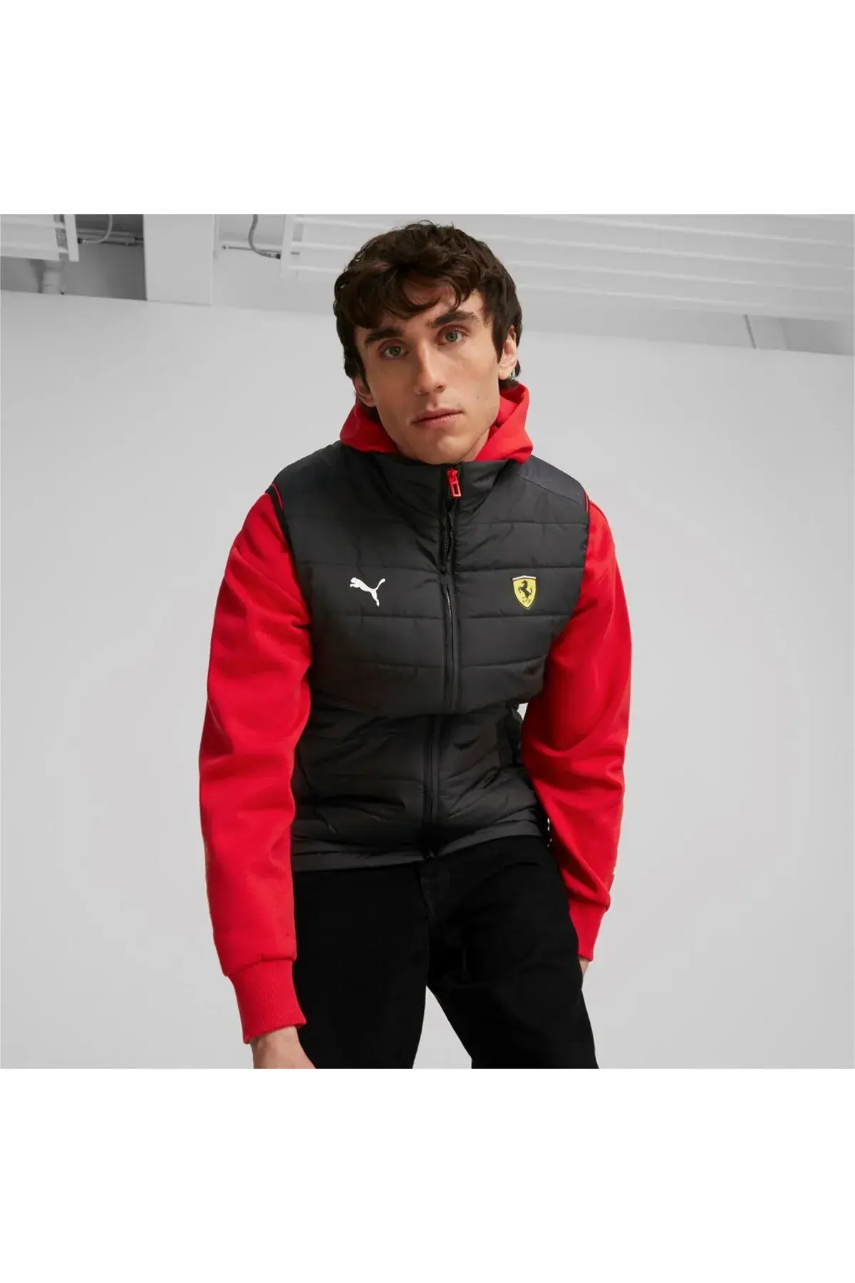 Puma Ferrari Race Padded Vest Siyah Erkek Şişme Yelek