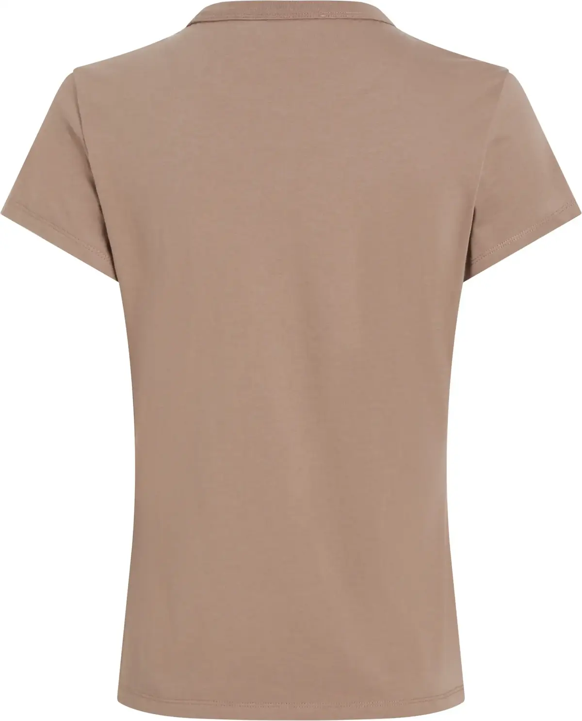Calvin Klein SATIN CK SLIM T-SHIR, GA6 Kahverengi Kadın T-Shirt & Polo