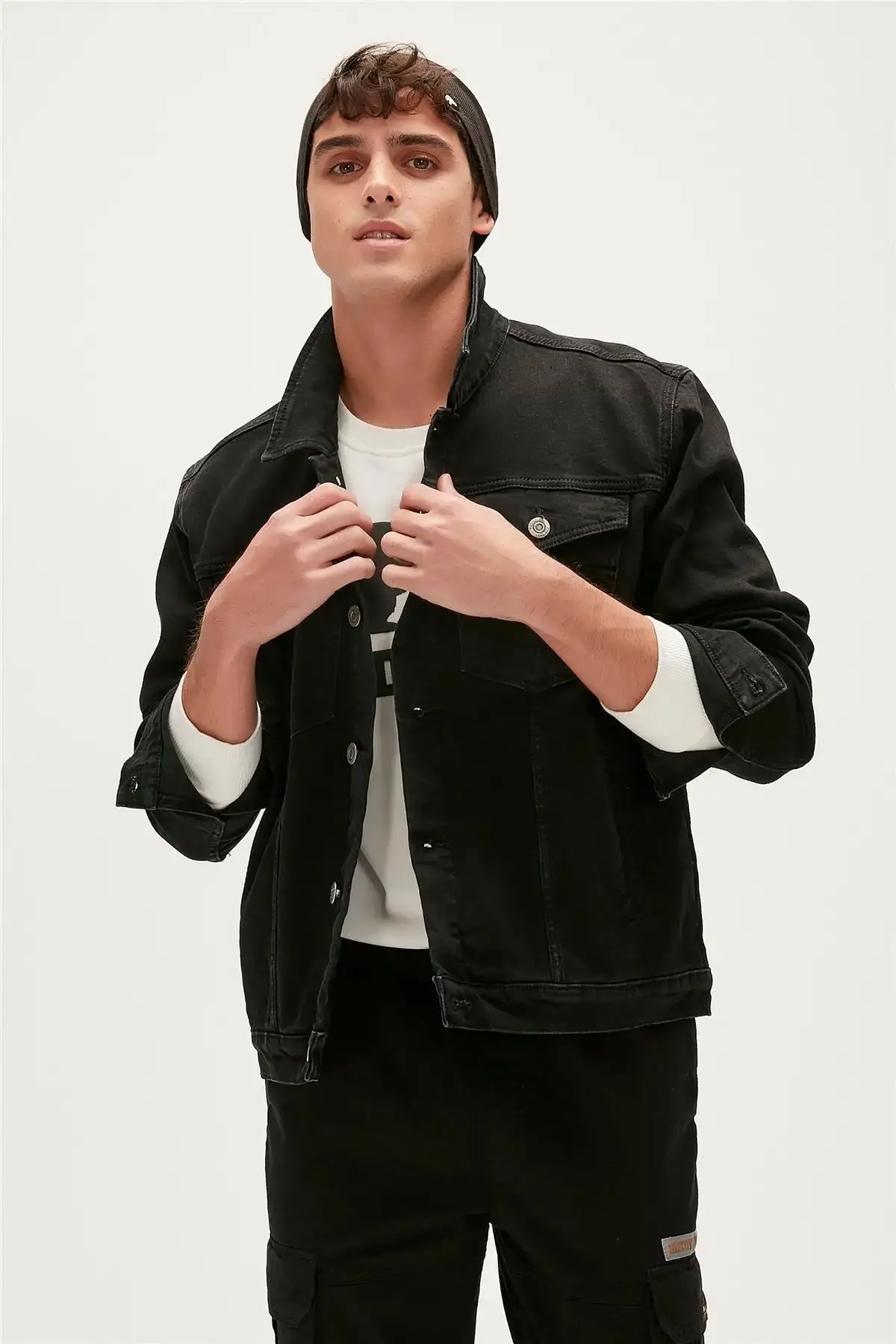 BAD BEAR ROY DENIM JACKET Erkek Siyah Ceket