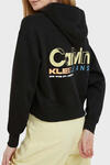 Calvin Klein COLORFUL ARTWORK CRO Kadın Siyah Hoodie
