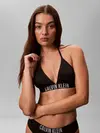 Calvin Klein HALTER TRIANGLE Siyah Askılı Bikini Üst