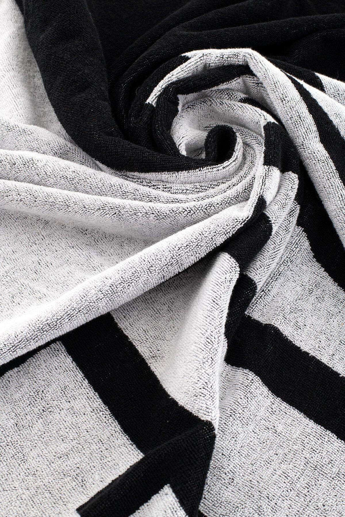 Calvin Klein TOWEL- BLOCK Siyah Unisex Plaj Havlusu