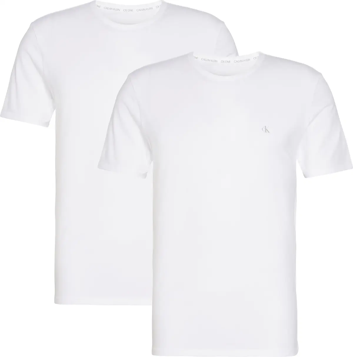 Calvin Klein S/S CREW NECK 2PK Erkek Beyaz T-Shirt