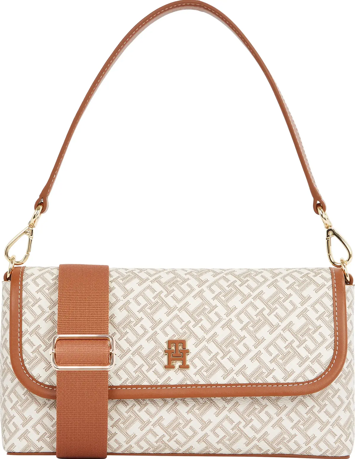 Tommy Hilfiger TH MONOPLAY LE FLAP, RBC Kahverengi Kadın Çanta & Cüzdan