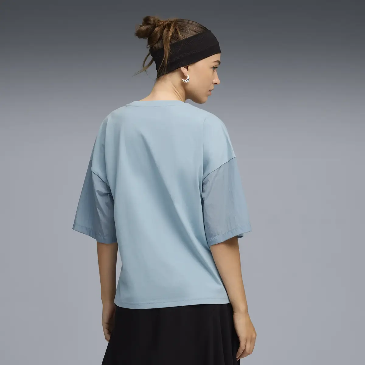 Puma HER Tee Mavi Kadın T-Shirt & Polo