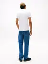 Tommy Hilfiger INTERLOCK FLAGCUFF S, YBR Beyaz Erkek Polo T-Shirt