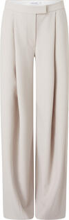 Calvin Klein VISCOSE CREPE WIDE L Kadın Krem Geniş Paça Pantolon