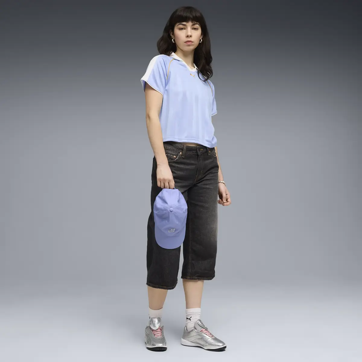 Puma T7 Relaxed Football Jersey Mavi Kadın T-Shirt