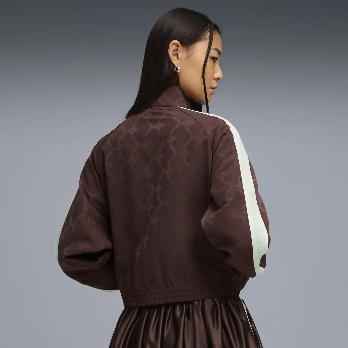 Puma T7 Jacquarded Woven Jacket Kahverengi Kadın Ceket