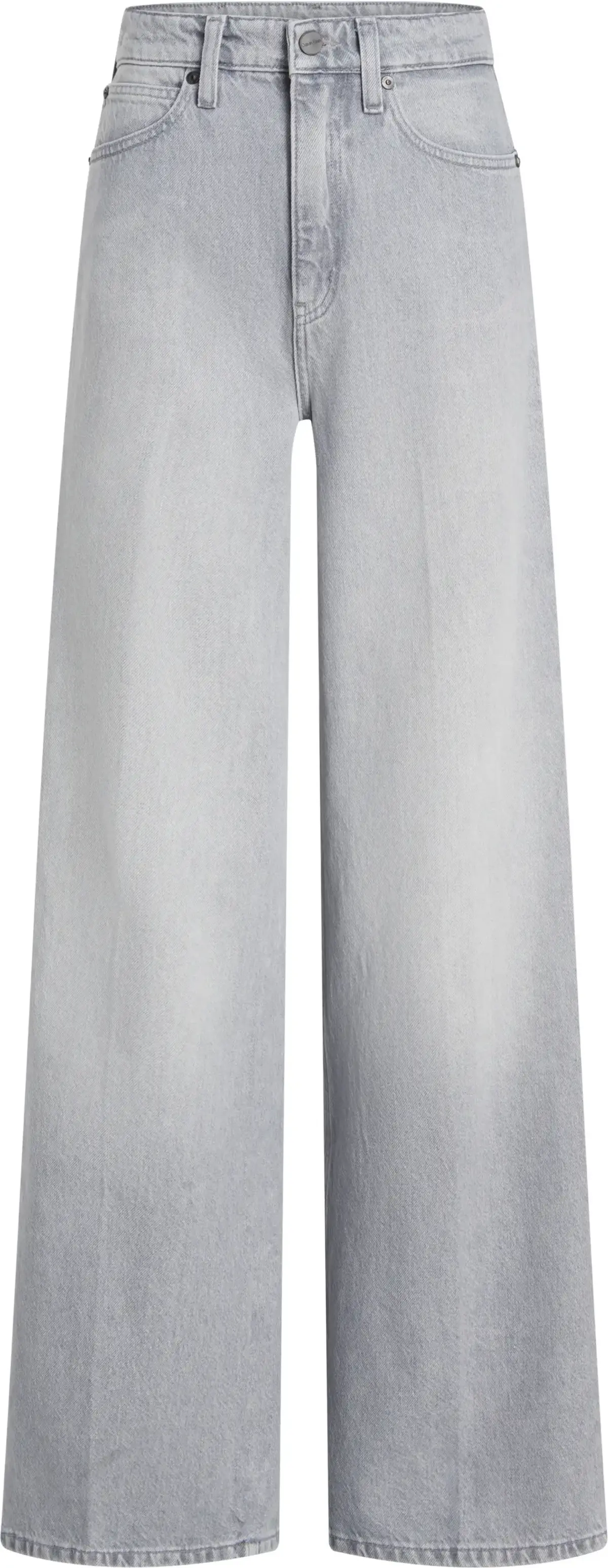 Calvin Klein HR WIDE - MID GREY, 1A4 Gri Kadın Jean Pantolon