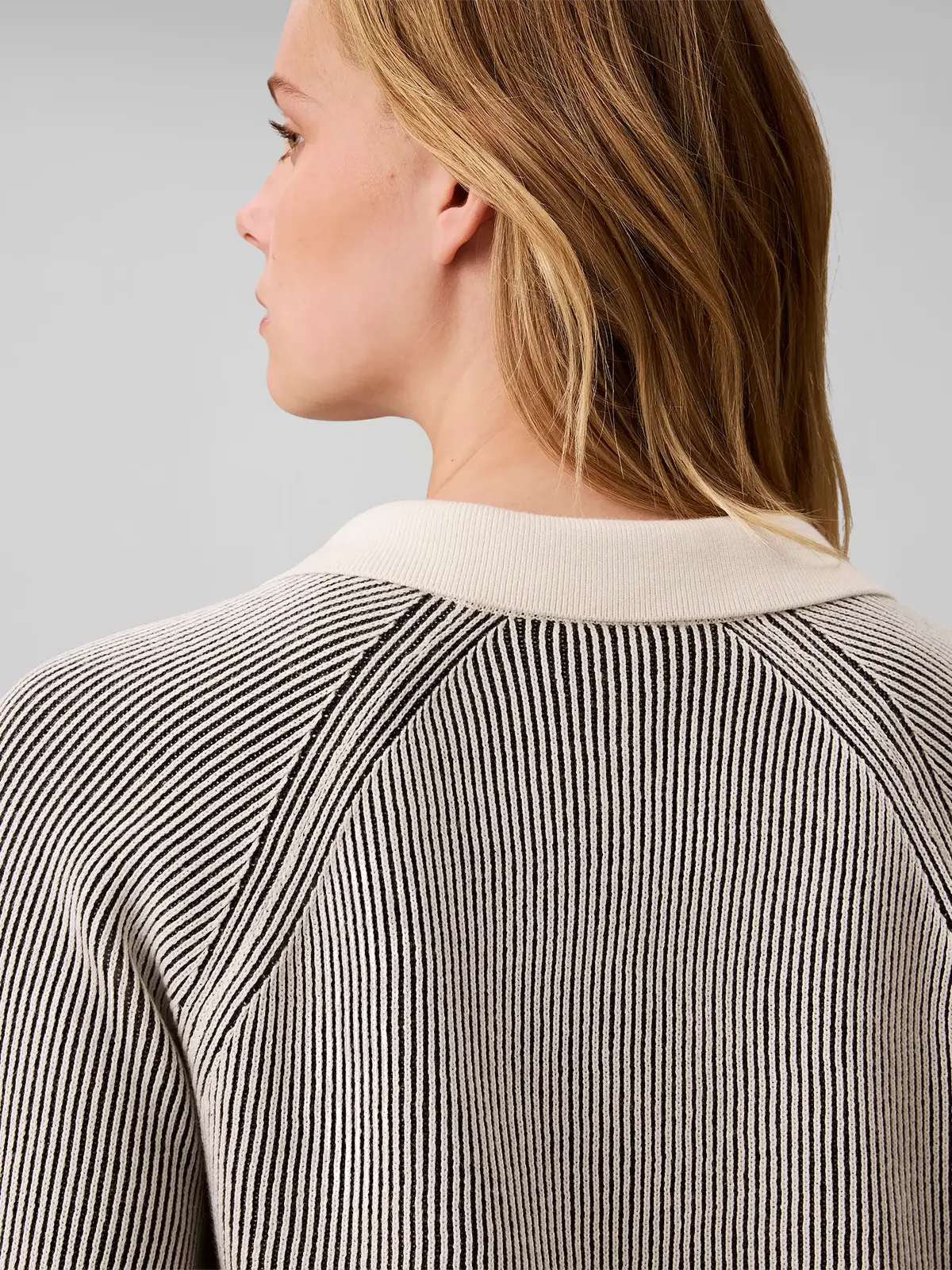 Calvin Klein BICOLOR RIB LOGO POL, UB1 Siyah Kadın Polo