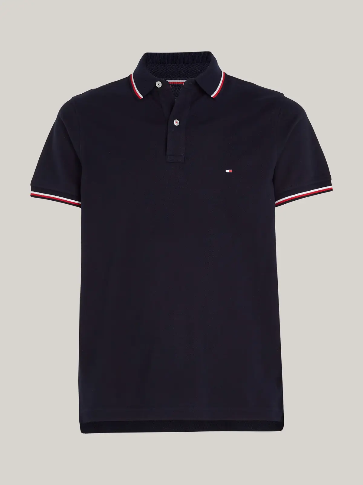 Tommy Hilfiger CORE TOMMY TIPPED SL Erkek Lacivert Polo T-Shirt