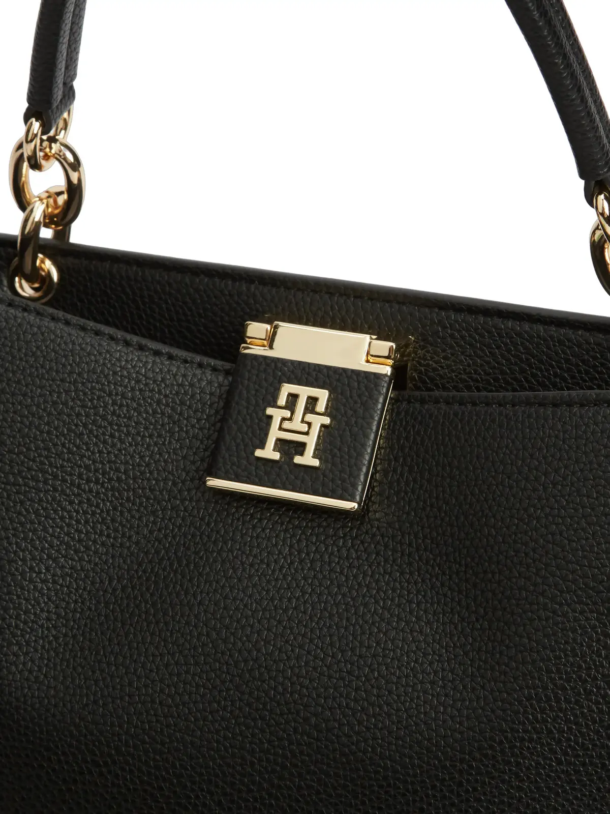 Tommy Hilfiger TH HER MED SATCHEL, BDS Siyah Kadın Çanta & Cüzdan