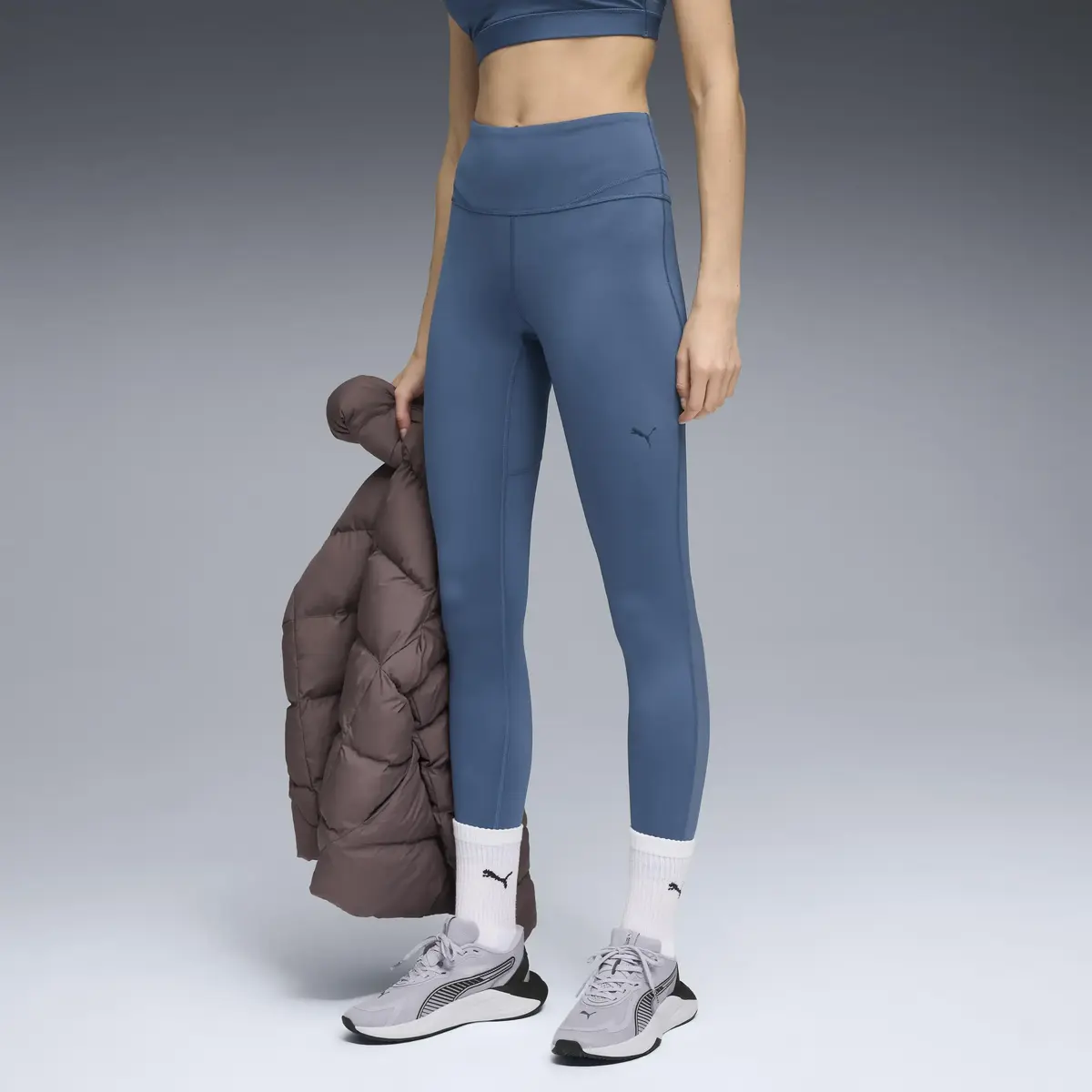 Puma W PUMA SHAPE TIGHT - HW 7/8 Mavi Kadın Tayt