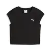 PUMA WARDROBE ESS Ribbed Baby Tee Siyah Kadın Crop