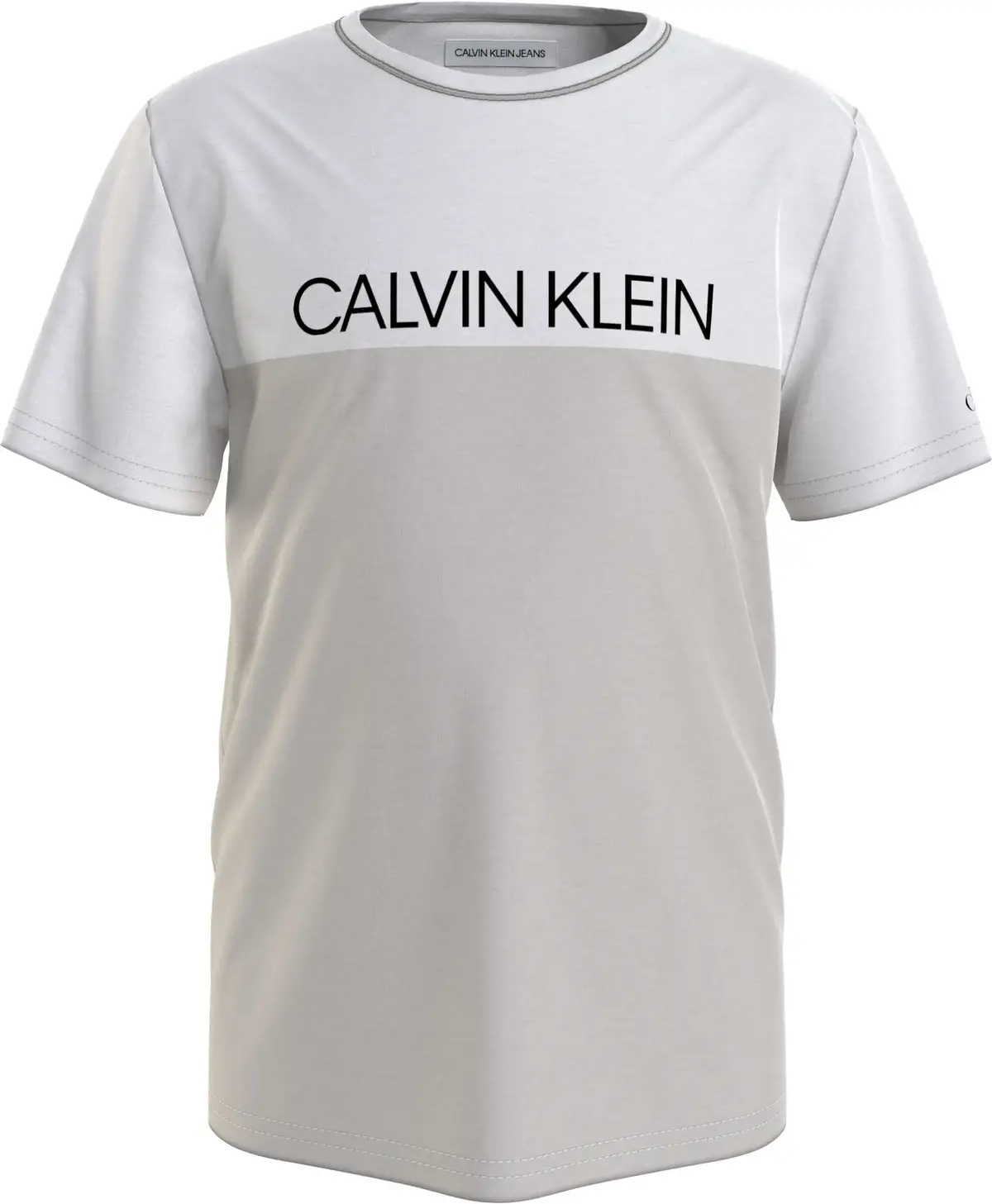Calvin Klein CLR BLOCK T-SHIRT Erkek Krem T-Shirt