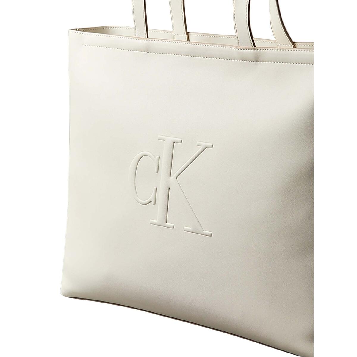 Calvin Klein SCULPTED SLIM TOTE, FUP Beyaz Kadın Çanta
