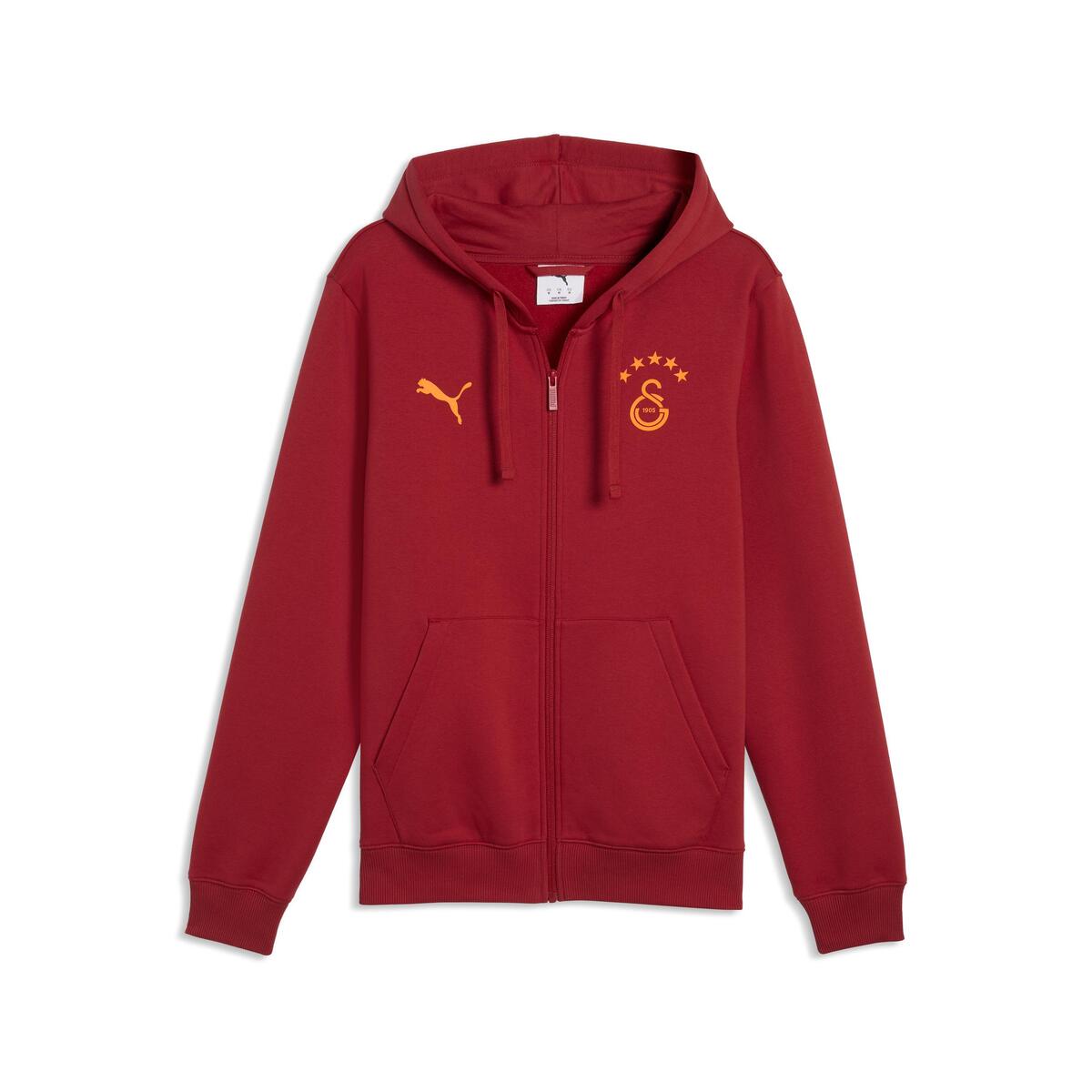 Puma GSK FtblESS FZ HoodJacket FL GALATASARAY FtblESSENTIALS Erkek Kapüşonlu Ceket