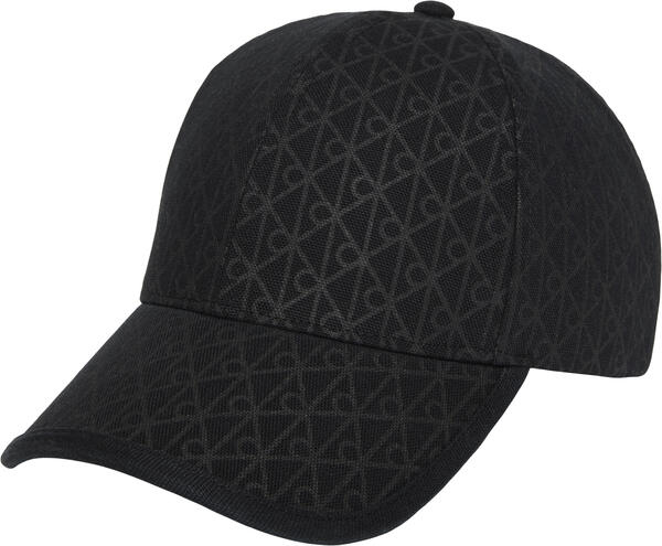 Calvin Klein EMBLEM PRINT w LEATHER PATCH CAP Siyah Kadın Şapka