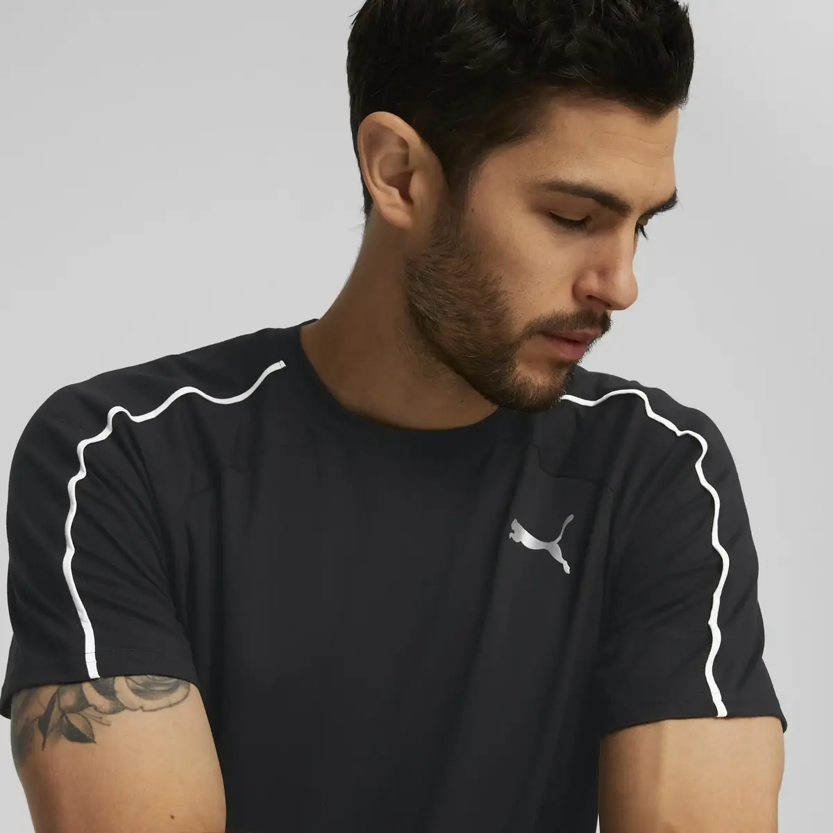 Puma Traın Cloudspun Ss Tee Siyah Erkek Koşu Ve Performans T-Shirt