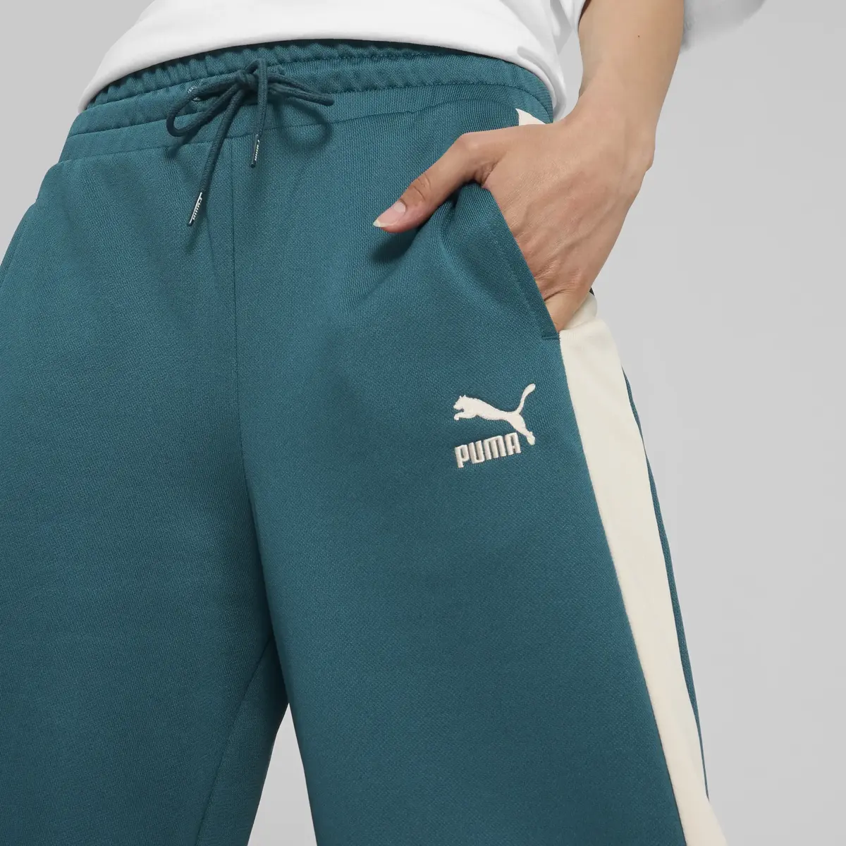 Puma ICONIC T7 Track Pants Yeşil Kadın Eşofman Altı