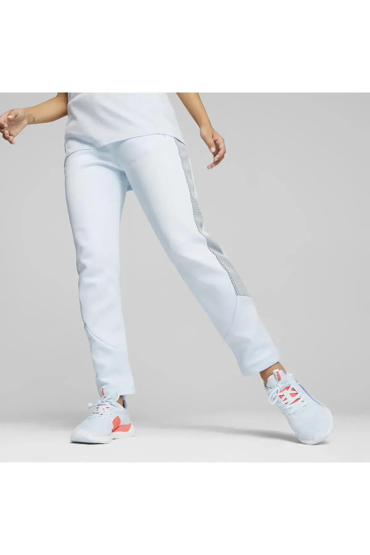 Puma EVOSTRIPE High-Waist Pants Buz Mavisi Kadın Eşofman Altı
