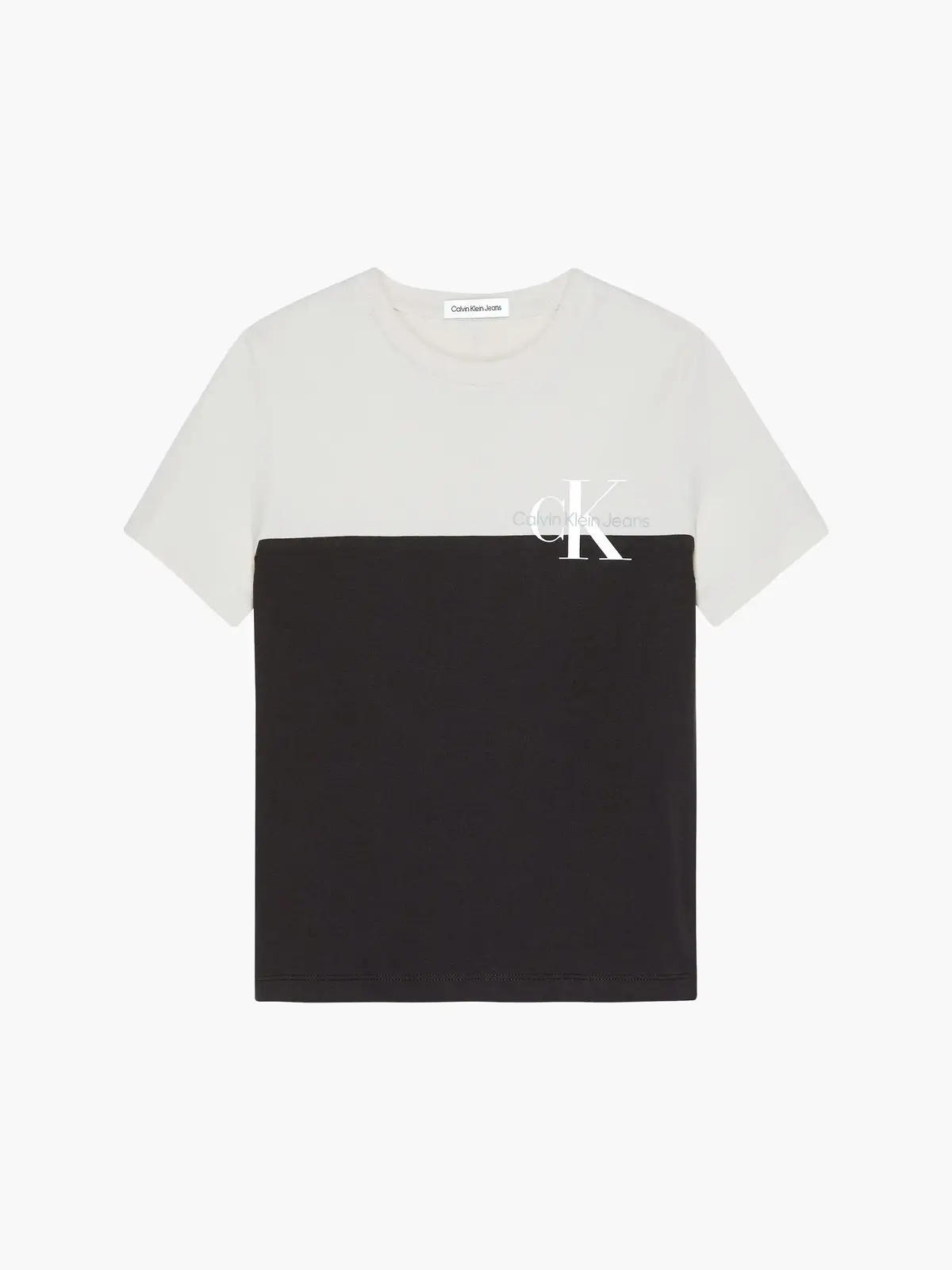 Calvin Klein CLR BLOCK MONOGRAM T Erkek Siyah T-Shirt