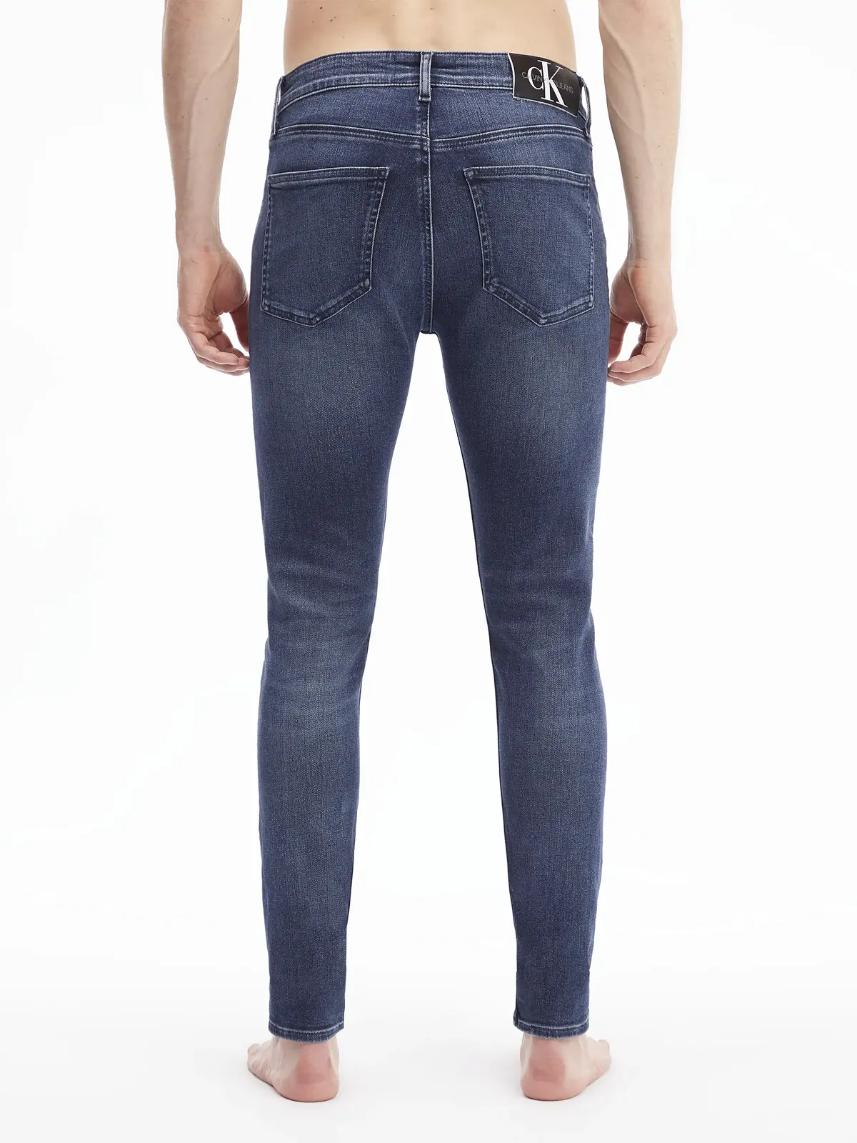 Calvin Klein SKINNY Erkek mavi Kot Pantolon