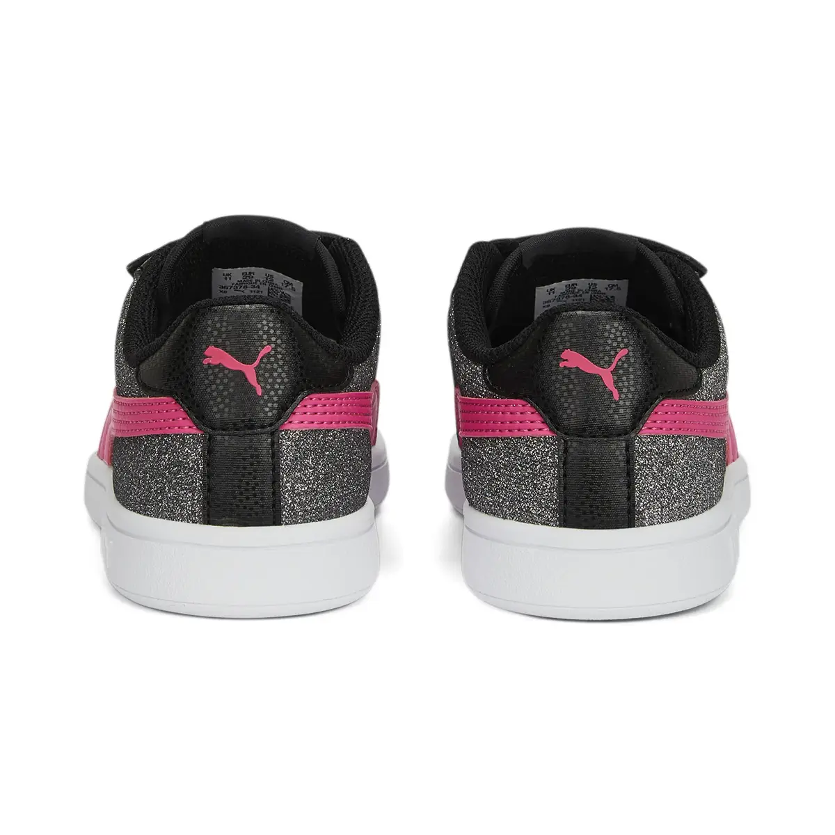 Puma Smash v2 Glitz GlamV PS Gri Çocuk Günlük Spor Ayakkabı
