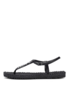 ILSE JACOBSEN Black Cheerful10G - Siyah Taşlı Parmak Arası Terlik