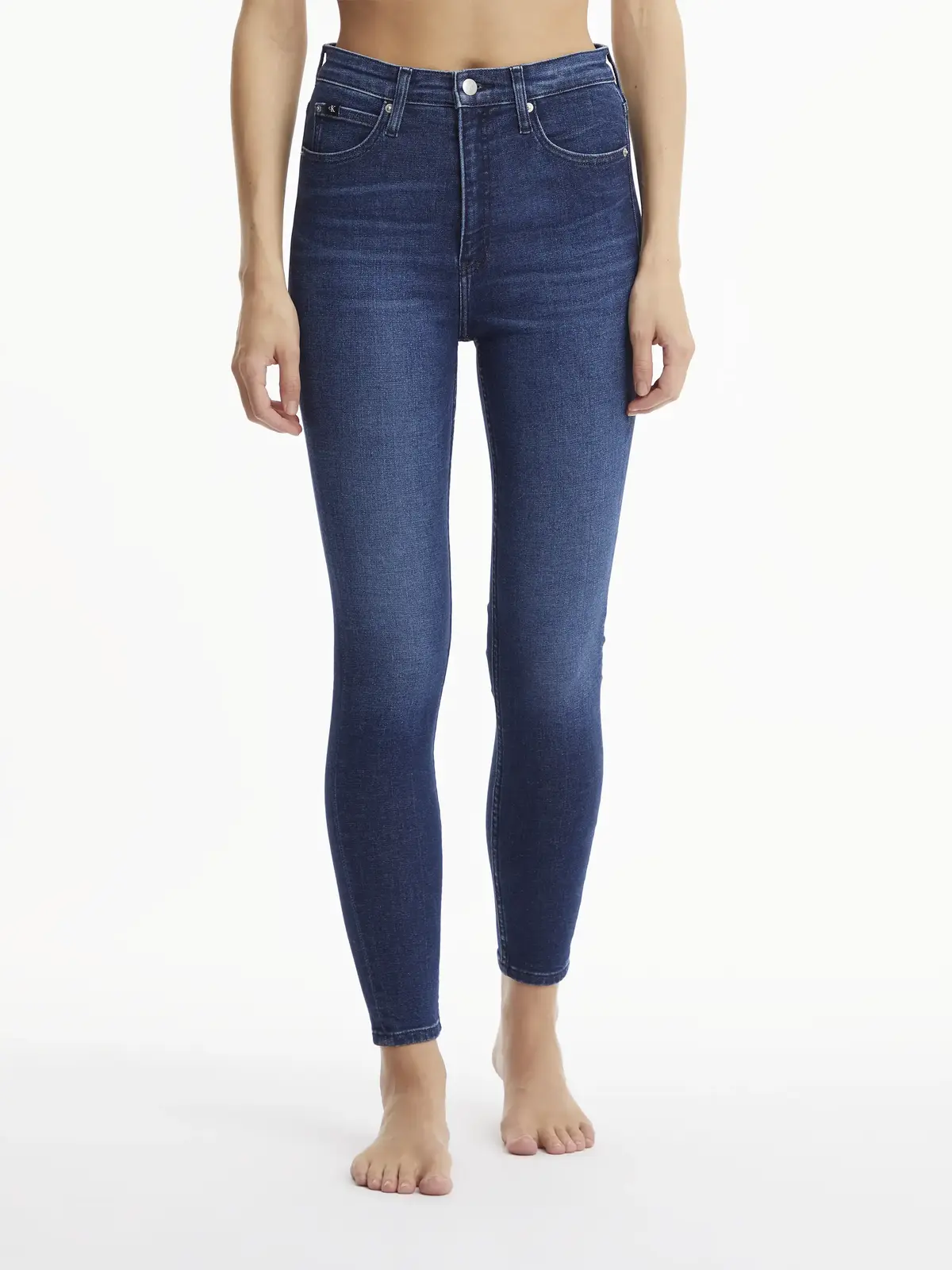 Calvin Klein HIGH RISE SUPER SKIN Kadın Mavi Kot Pantolon