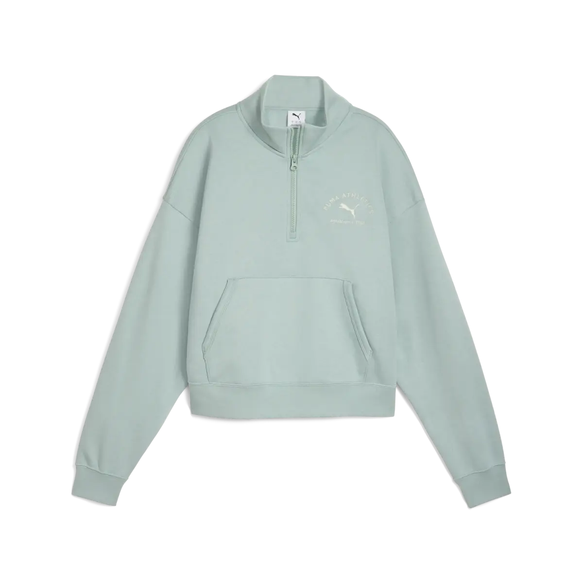 Puma CLASS Half-Zip Crew Yeşil Kadın Sweatshirt