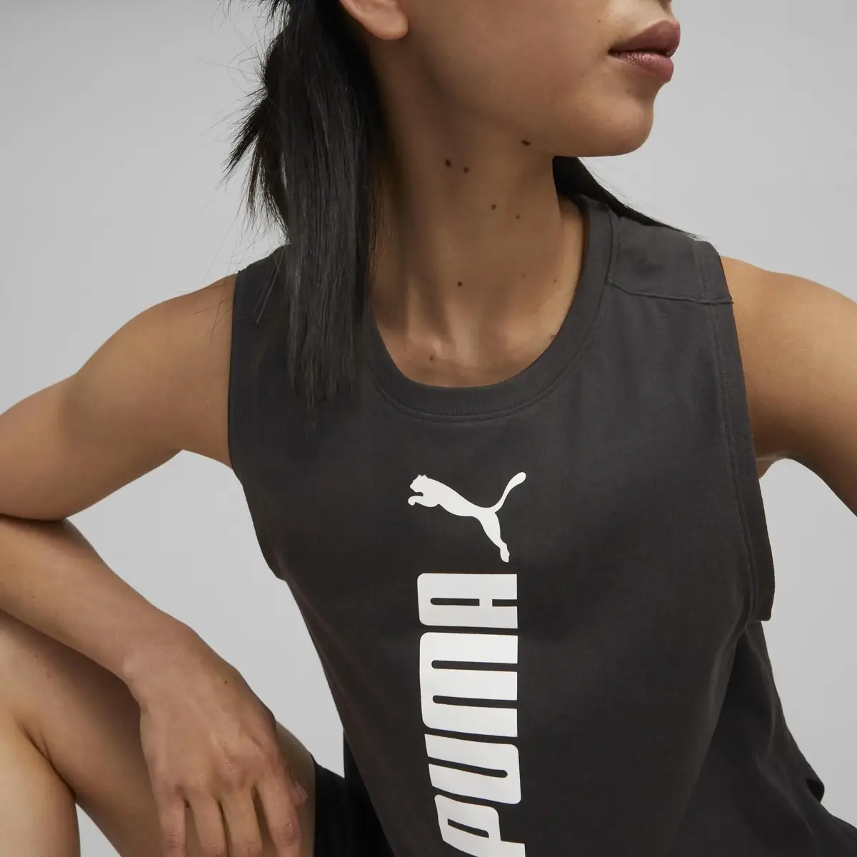 Puma Fit Tri-blend Tank Siyah Kadın Performans T-Shirt