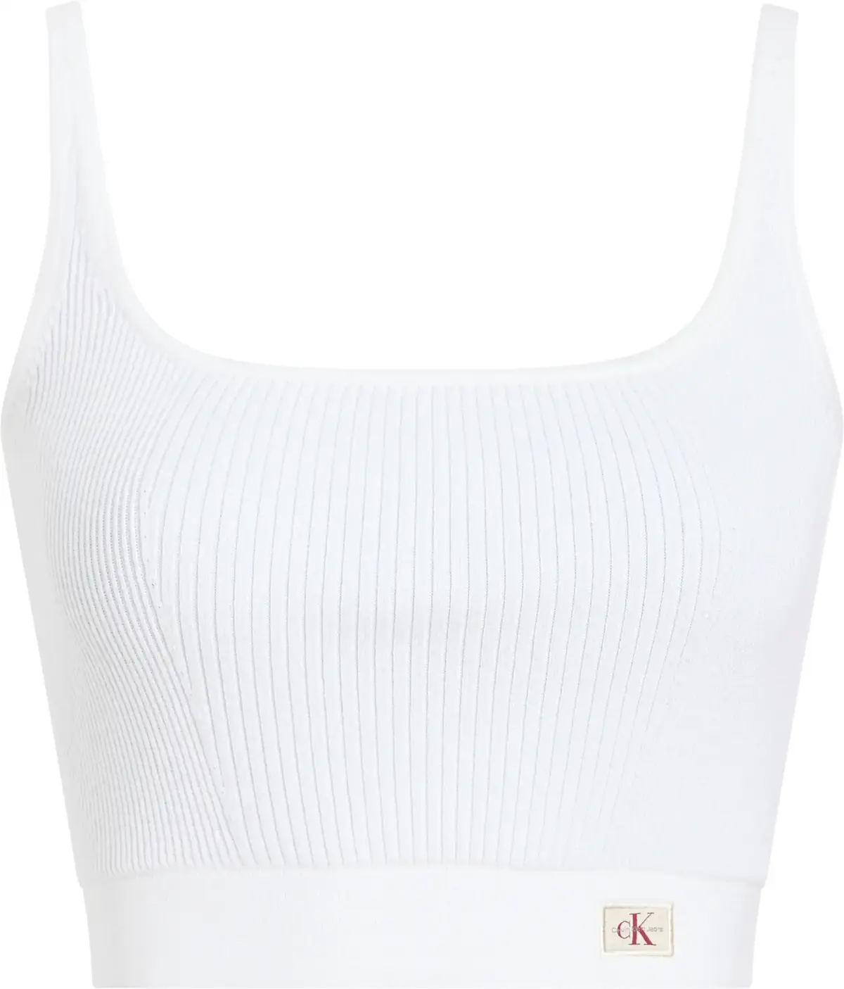 Calvin Klein WOVEN LABEL SWEATER, YAA Beyaz Kadın T-Shirt & Polo